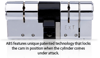 ABS lock with patented snap secure technology